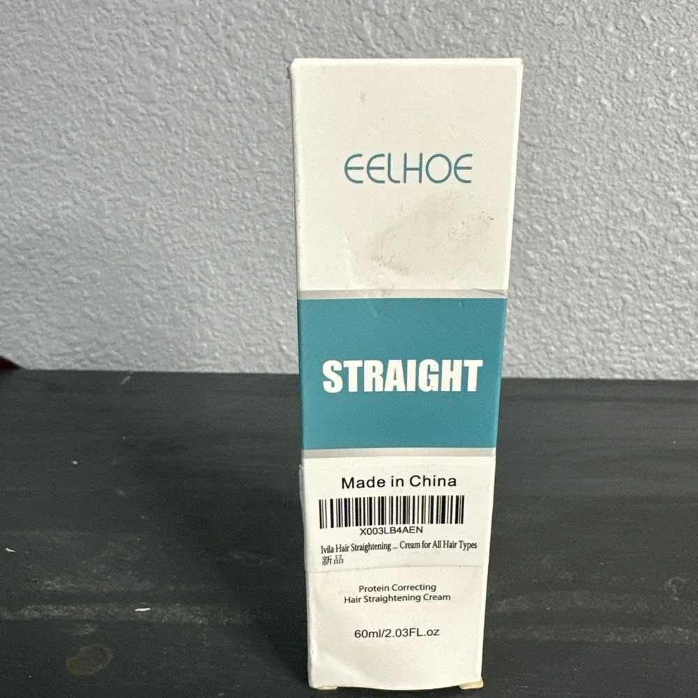 Protein Correcting Hair Straightening Cream Silk Gloss Smooth Rough Hair NIB‎